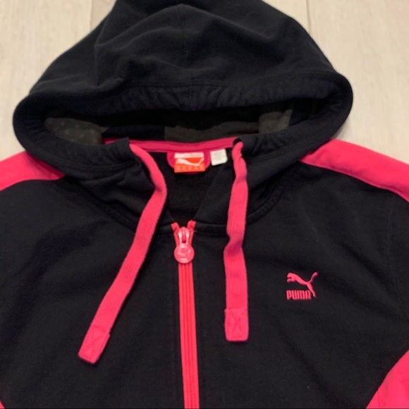 PUMA Full Zip Hoodie Girls Size XL Pink an… - Picture 2 of 10